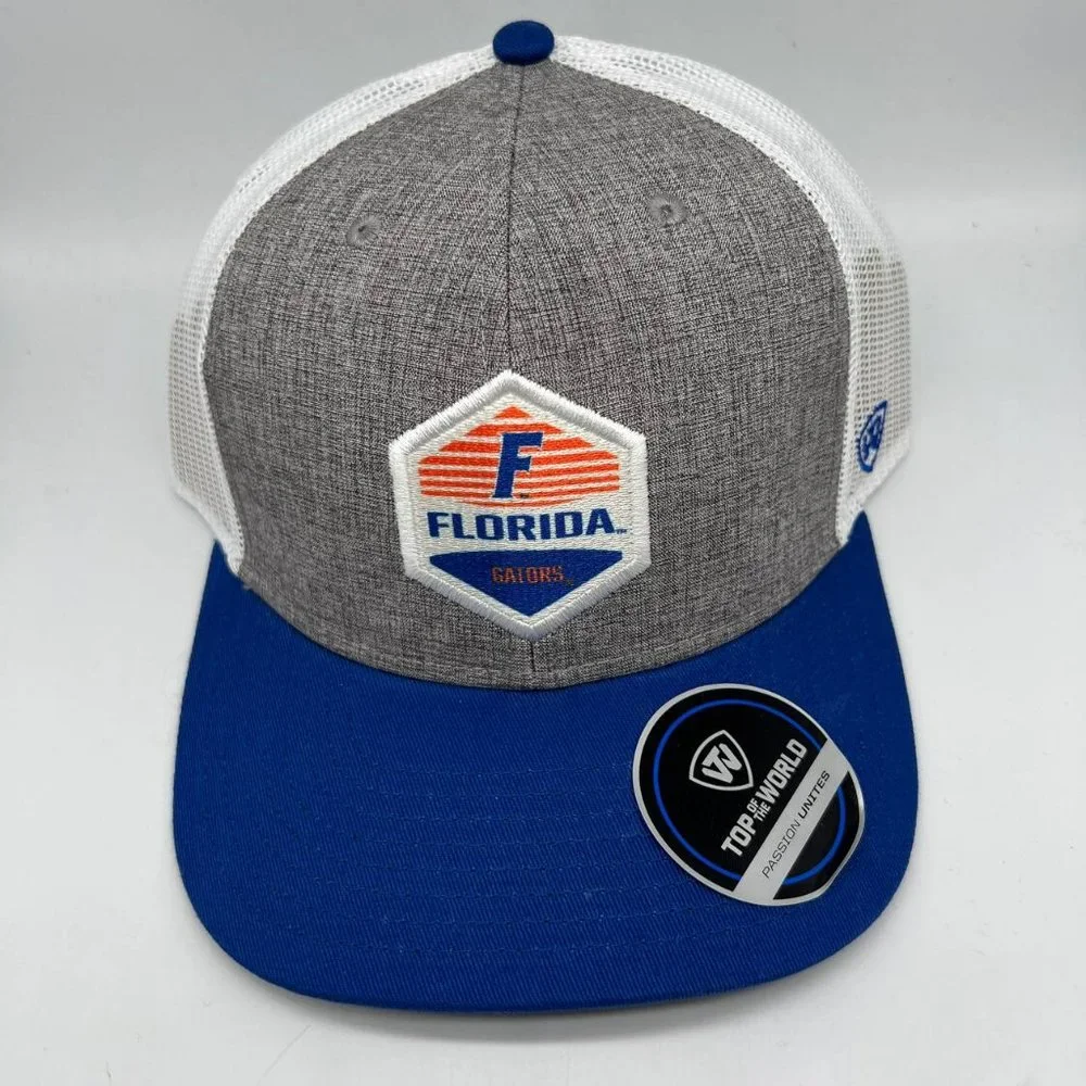 Florida Gators NCAA Top of the World‎ Trucker Hat Snapback Cap Gray New Men